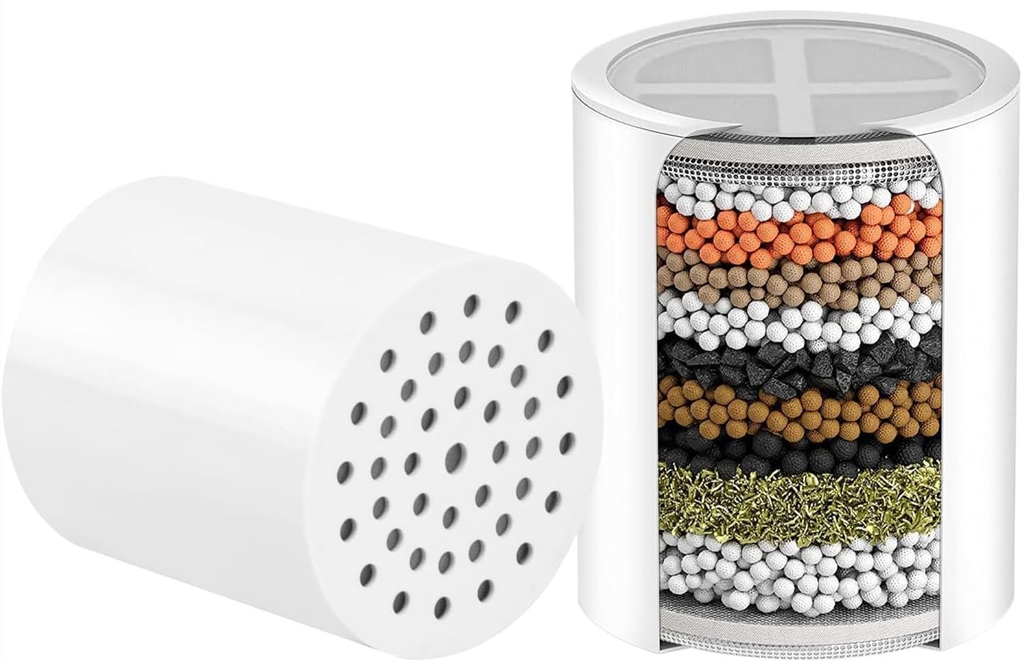 AOERUOW 2-Pack Replacement Shower Filter Cartridge Compatible with